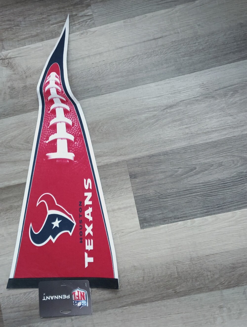 Houston Texans Red Football Pennant - Official NFL Team Decor